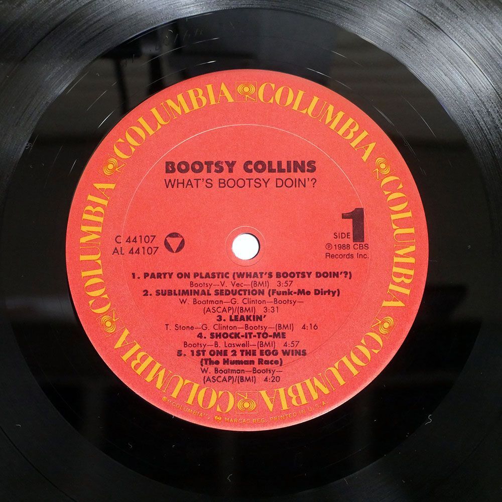 米 BOOTSY COLLINS/WHAT’S BOOTSY DOIN’?/COLUMBIA C44107 LP_画像2