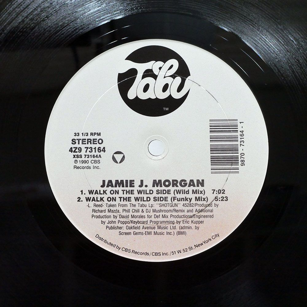 JAMIE J. MORGAN/WALK ON THE WILD SIDE/TABU RECORDS 4Z9 73164 12_画像2