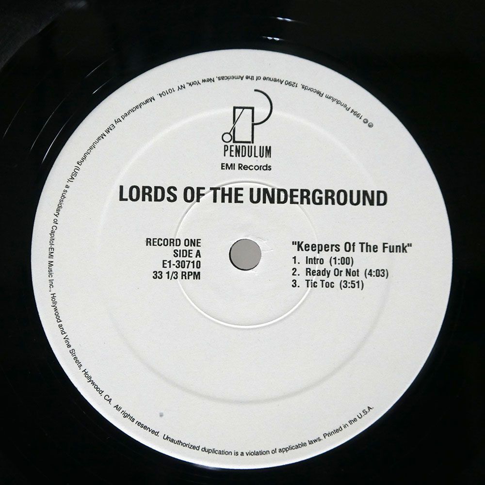 英 LORDS OF THE UNDERGROUND/KEEPERS OF THE FUNK/PENDULUM 724383071012 LP_画像2