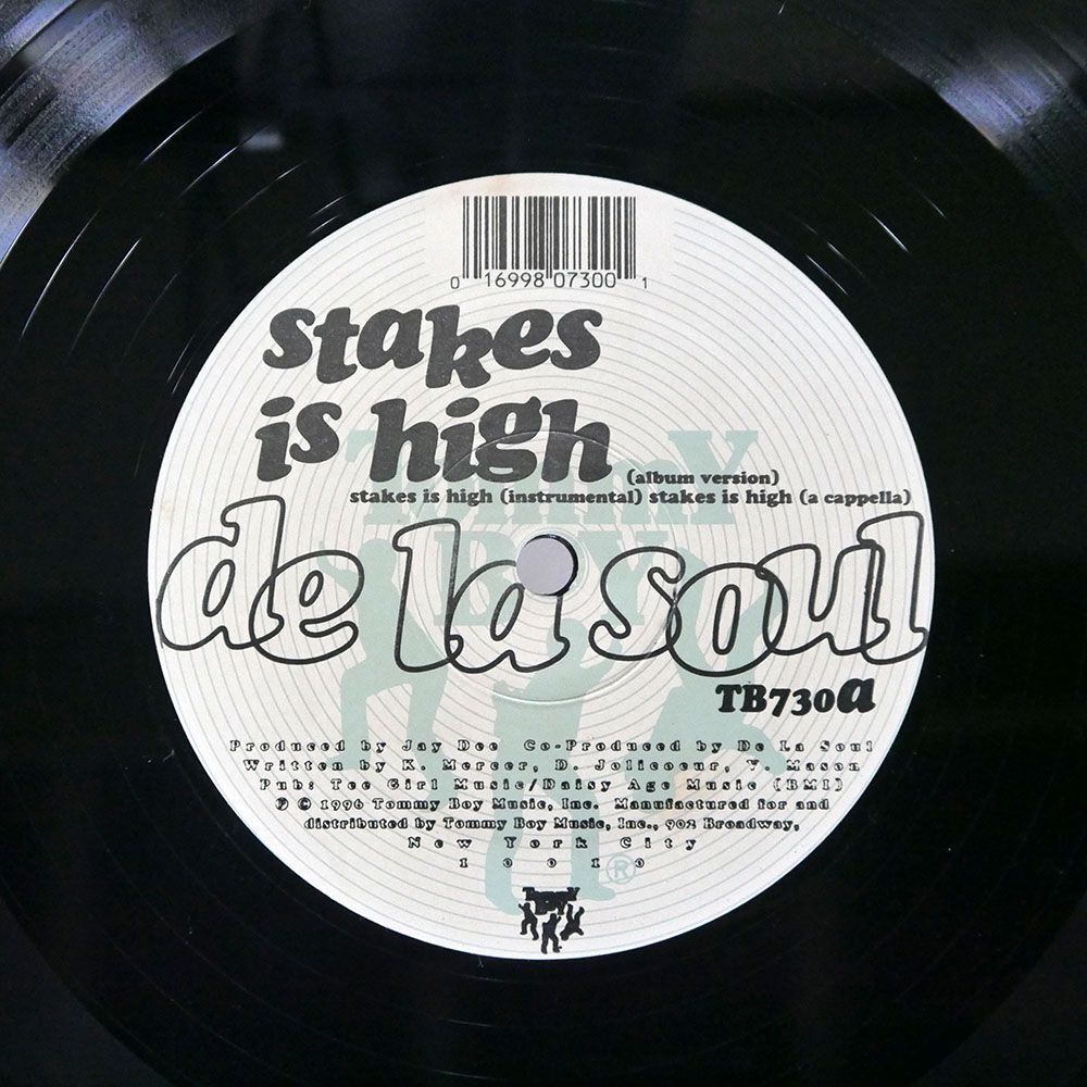 米 DE LA SOUL/STAKES IS HIGH/TOMMY BOY TB730 12_画像2