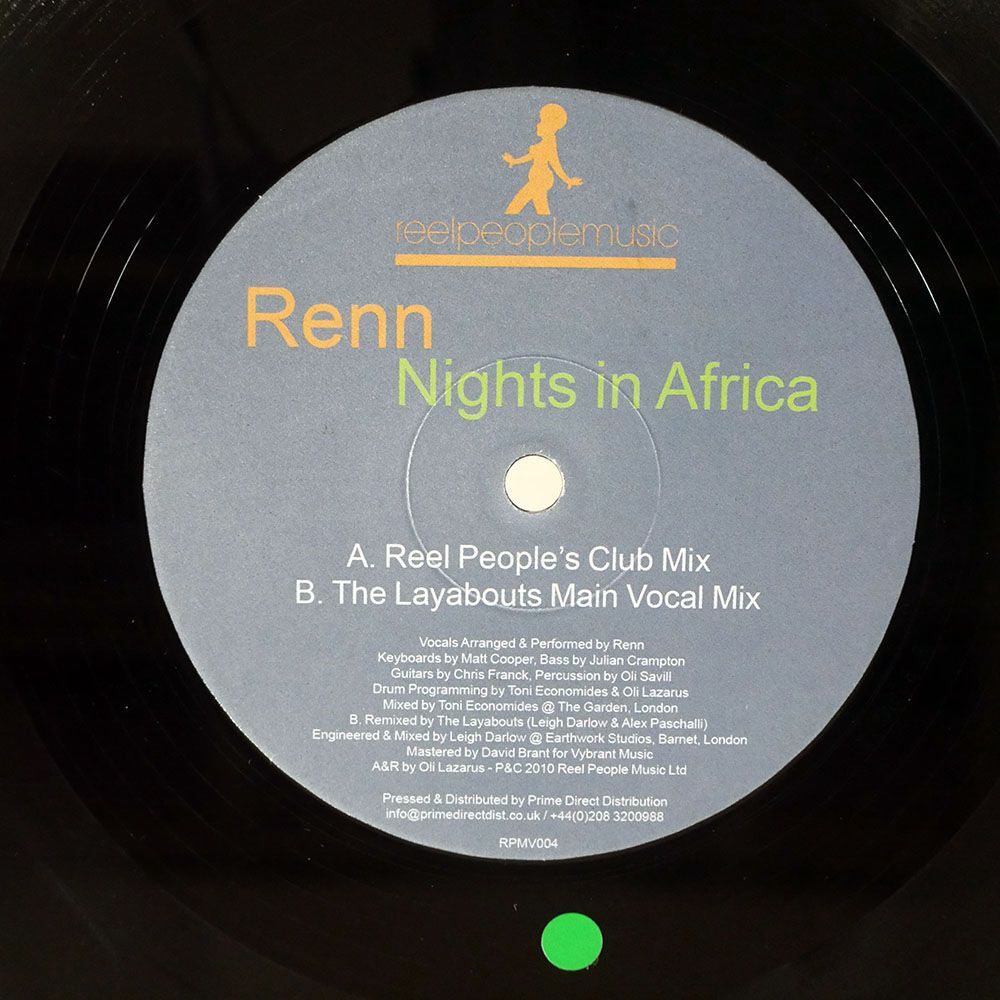 英 RENN WASHINGTON/NIGHTS IN AFRICA/REEL PEOPLE MUSIC RPMV004 12_画像1