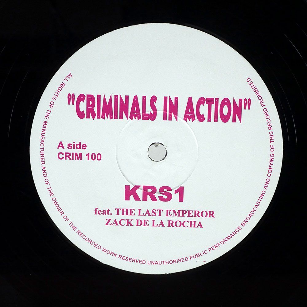 KRS-ONE/CRIMINALS IN ACTION BRING HIP HOP BACK/NOT ON LABEL CRIM 100 12_画像1