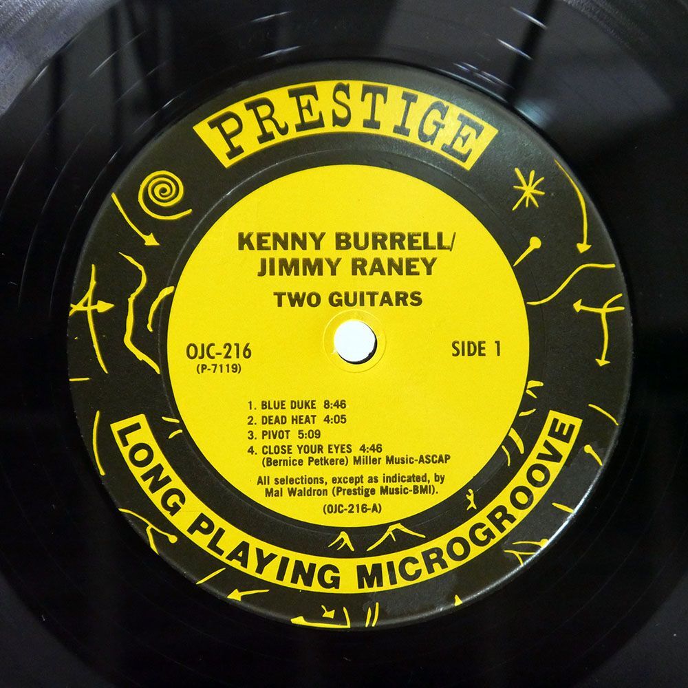 米 KENNY BURRELL & JIMMY RANEY/2 GUITARS/PRESTIGE OJC216 LP_画像2