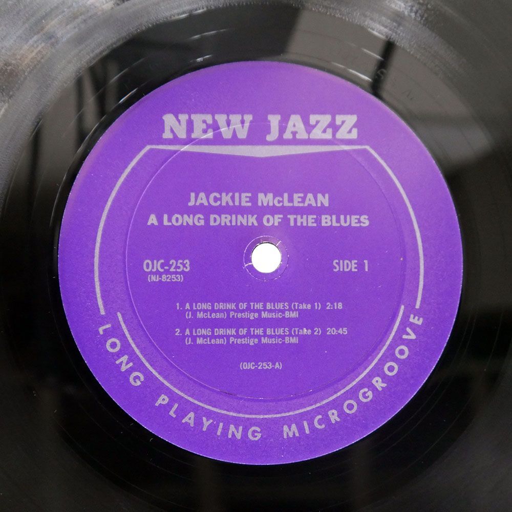 米 JACKIE MCLEAN/A LONG DRINK OF THE BLUES/ORIGINAL JAZZ CLASSICS OJC253 LP_画像2