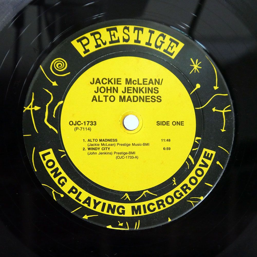 米 JACKIE MCLEAN / JOHN JENKINS/ALTO MADNESS/PRESTIGE OJC1733 LP_画像2