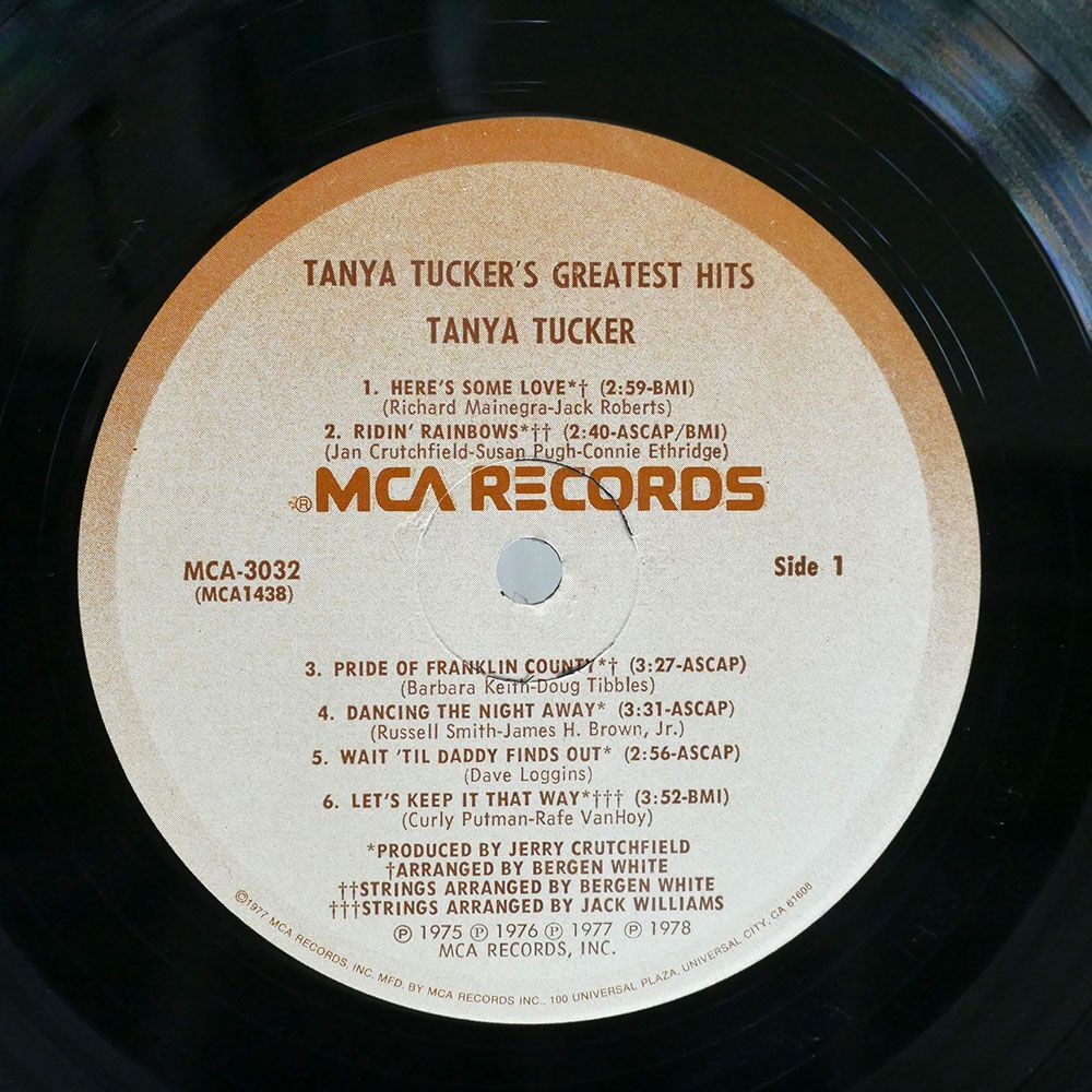 米 TANYA TUCKER/GREATEST HITS/MCA MCA3032 LP_画像2