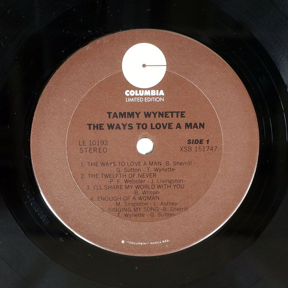 米 TAMMY WYNETTE/WAYS TO LOVE A MAN/COLUMBIA LIMITED EDITION LE10193 LP_画像2