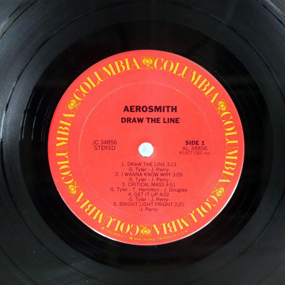 米 AEROSMITH/DRAW THE LINE/COLUMBIA JC34856 LP_画像2