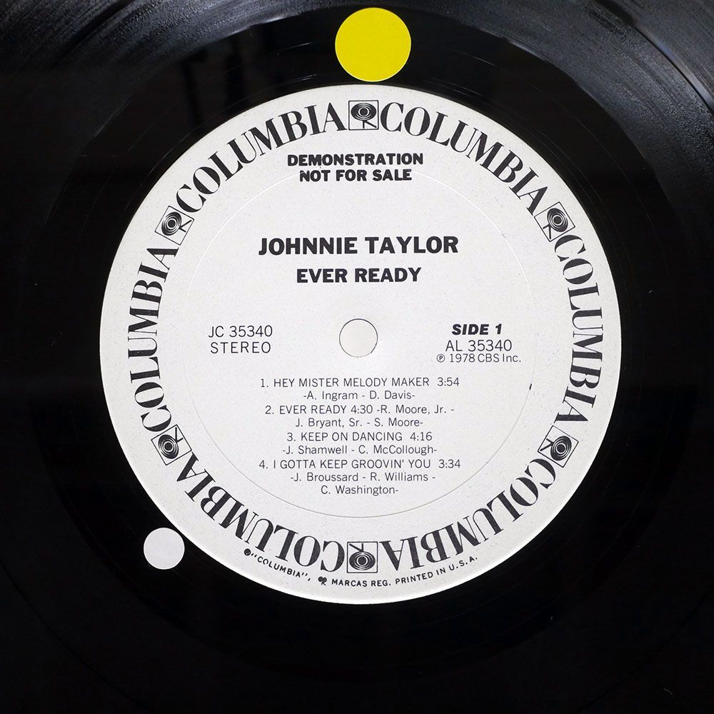 米 プロモ JOHNNIE TAYLOR/EVER READY/COLUMBIA JC35340 LP_画像2