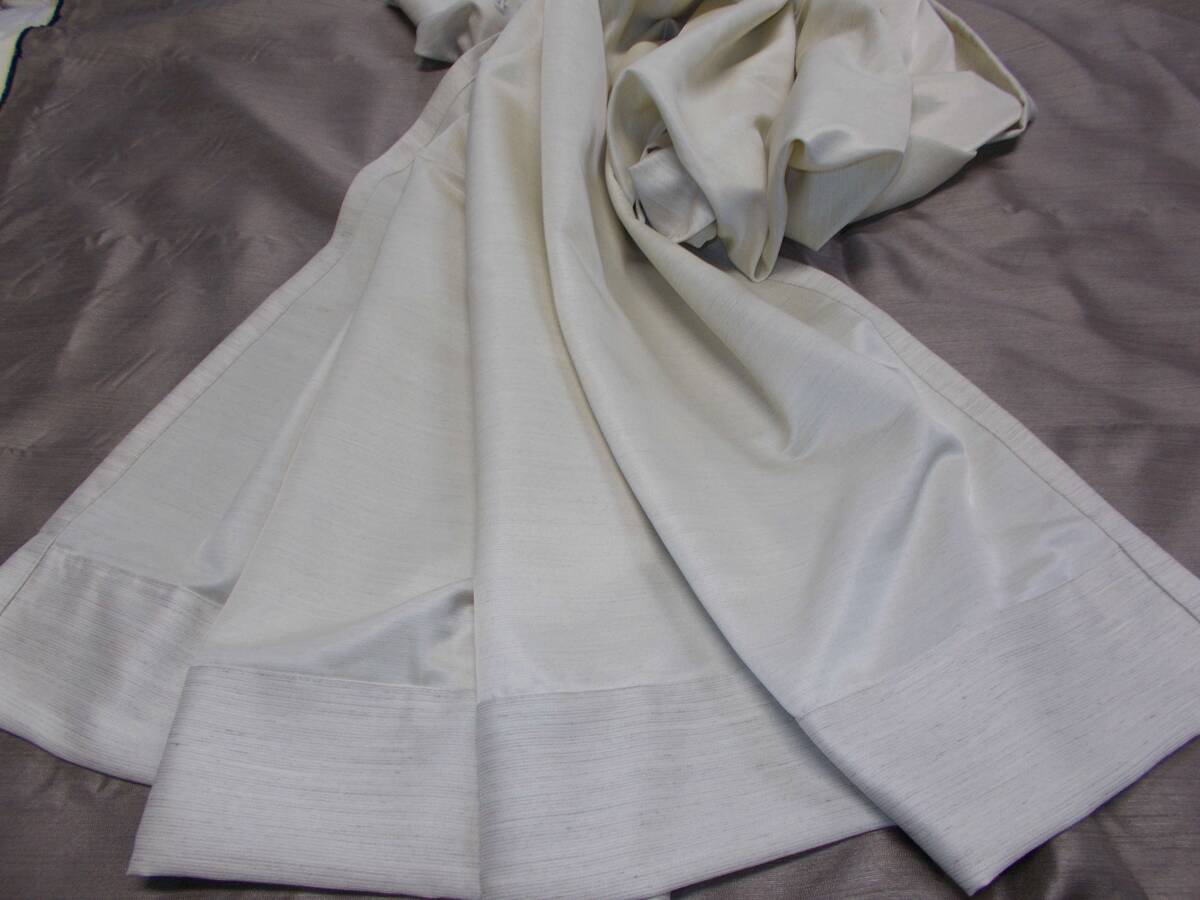 ドレープカーテン2枚組　巾95×高さ220cm 　巾180×高さ220cm程度の窓に合います　 S204-1 オーダカーテン生地で製作
