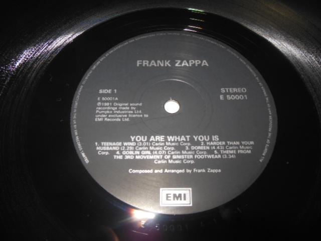 FRANK ZAPPA　 「 YOU ARE WHAT YOU IS　」 　　２枚組　 LP_画像6