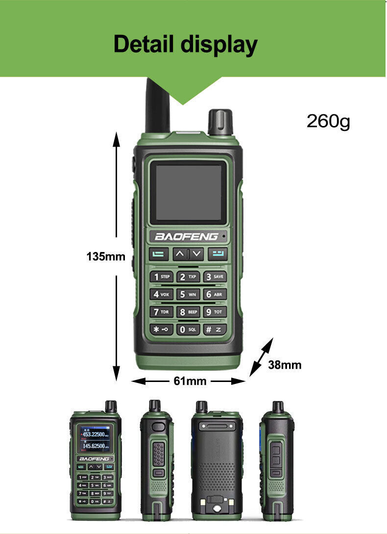 [SPハンドマイク付 IP54防滴 無線機 2台セット] エアバンド受信可 広帯域トランシーバー UV-17L 144/430 特定小電力 マリン 日本語簡訳付_画像6