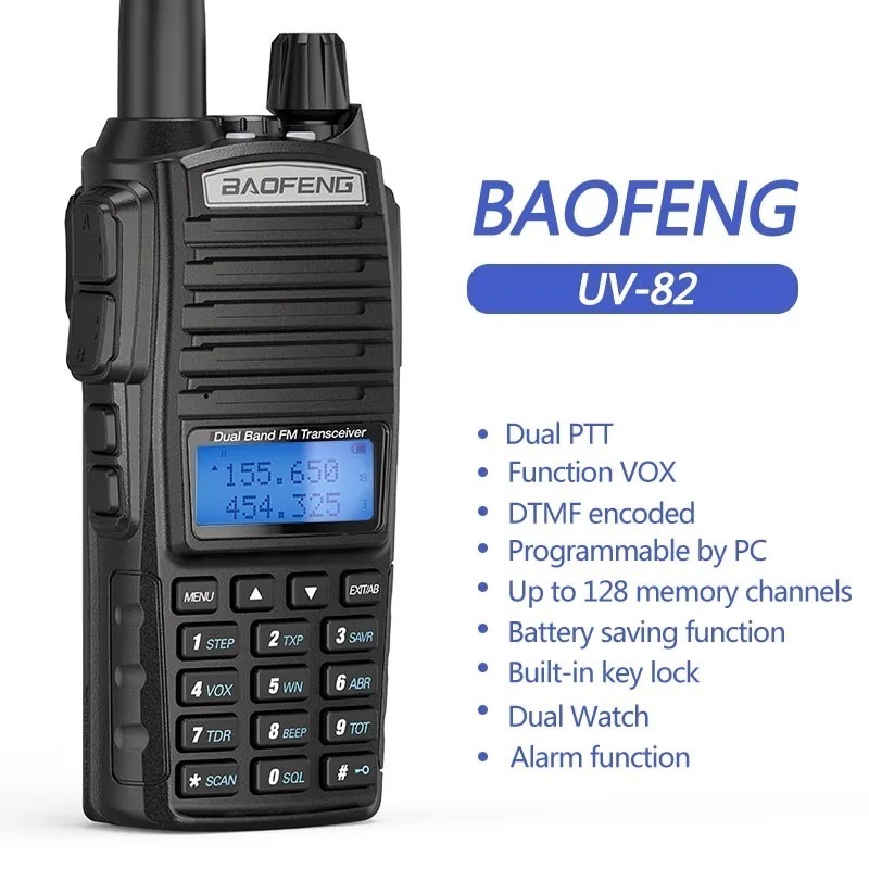 [144/430 ワイドバンダー] Baofeng UV-82 最大8W トランシーバー 特定小電力 マリンVHF対応 FMラジオ受信可 日本語簡訳付 無線機_画像1