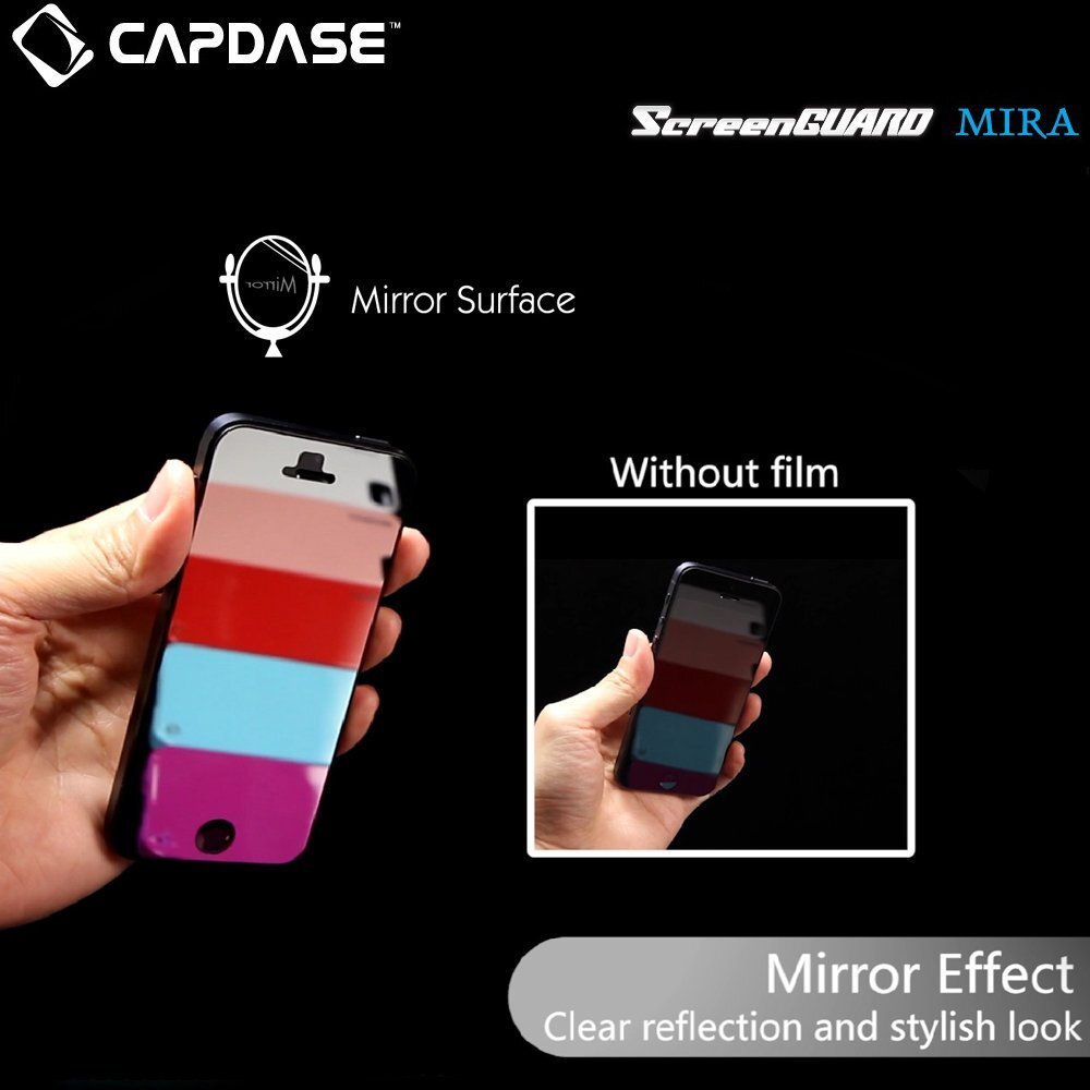 即決・送料込) CAPDASE au HTC EVO WiMAX ISW11HT ゴールドグラス ミラータイプ 液晶保護シート_画像4