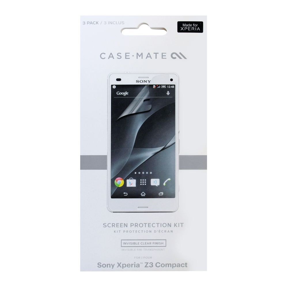 即決・送料無料)【お得な液晶保護フィルム3枚セット】Case-Mate Sony Xperia Z3 Compact SO-02G Screen Protector Clear_画像1