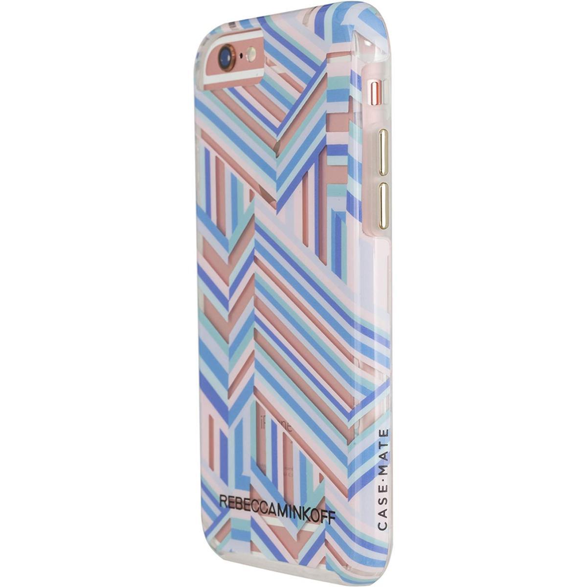 即決・送料込)【REBECCA MINKOFF×Case-Mate】iPhone 6s/6 Hybrid Naked Tough Prints REBECCA MINKOFF Pastel Geo Stripe_画像5