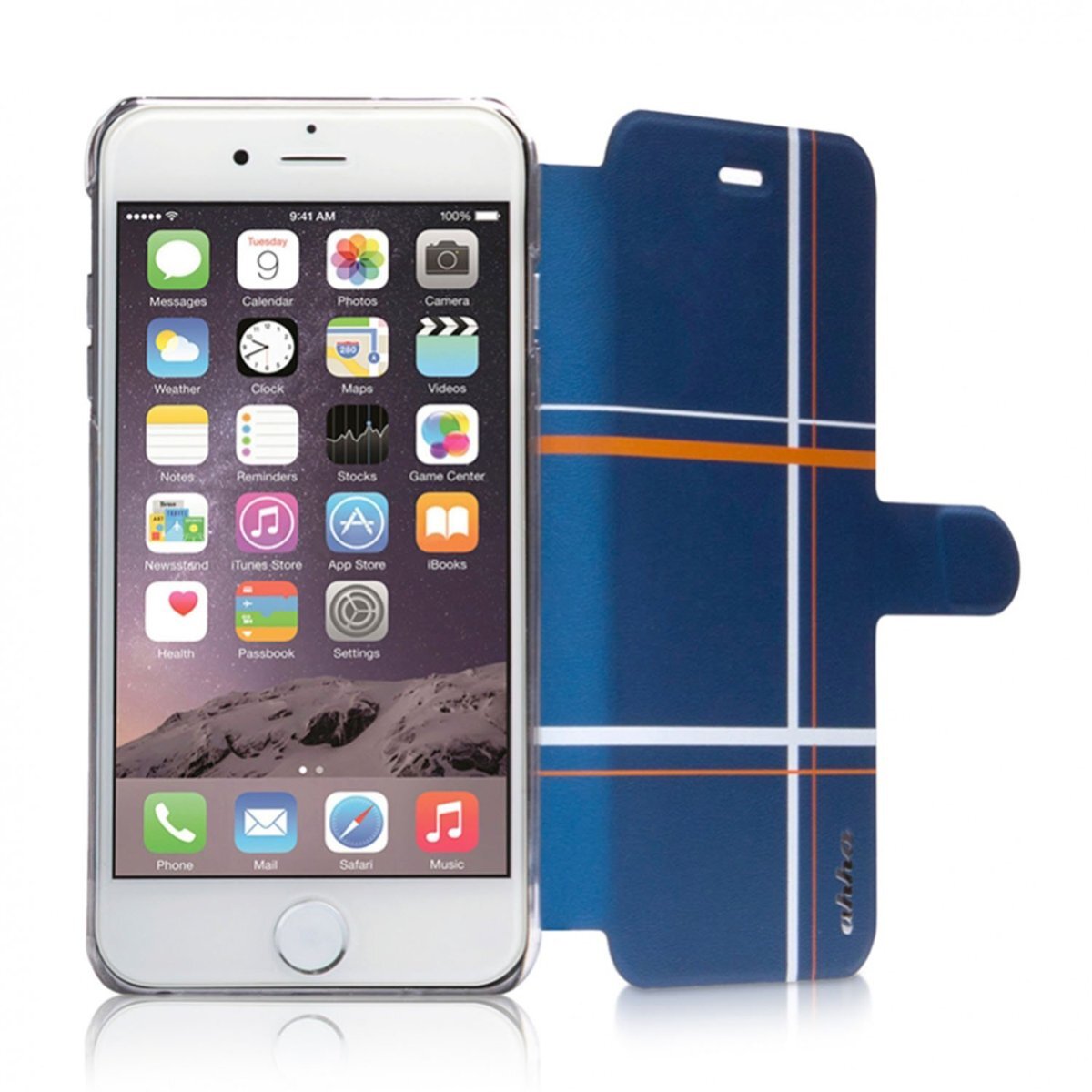 即決・送料込)【リバーシブルで色が変わる】ahha iPhone 6s Plus/6 Plus Dual Face Flip Case SYKES Blue/Grey_画像1