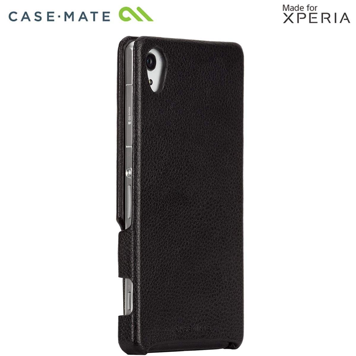 即決・送料無料)【本革使用の縦開きケース】Case-Mate Sony Xperia Z2 docomo SO-03F Signature Flip Case Black_画像3