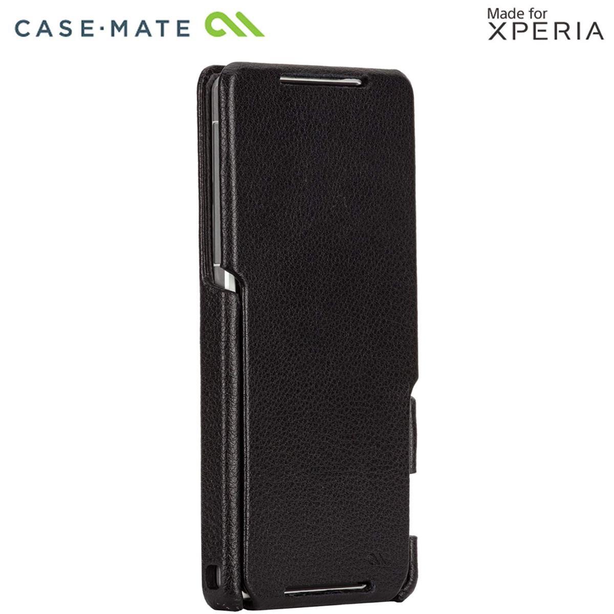 即決・送料無料)【本革使用の縦開きケース】Case-Mate Sony Xperia Z2 docomo SO-03F Signature Flip Case Black_画像2