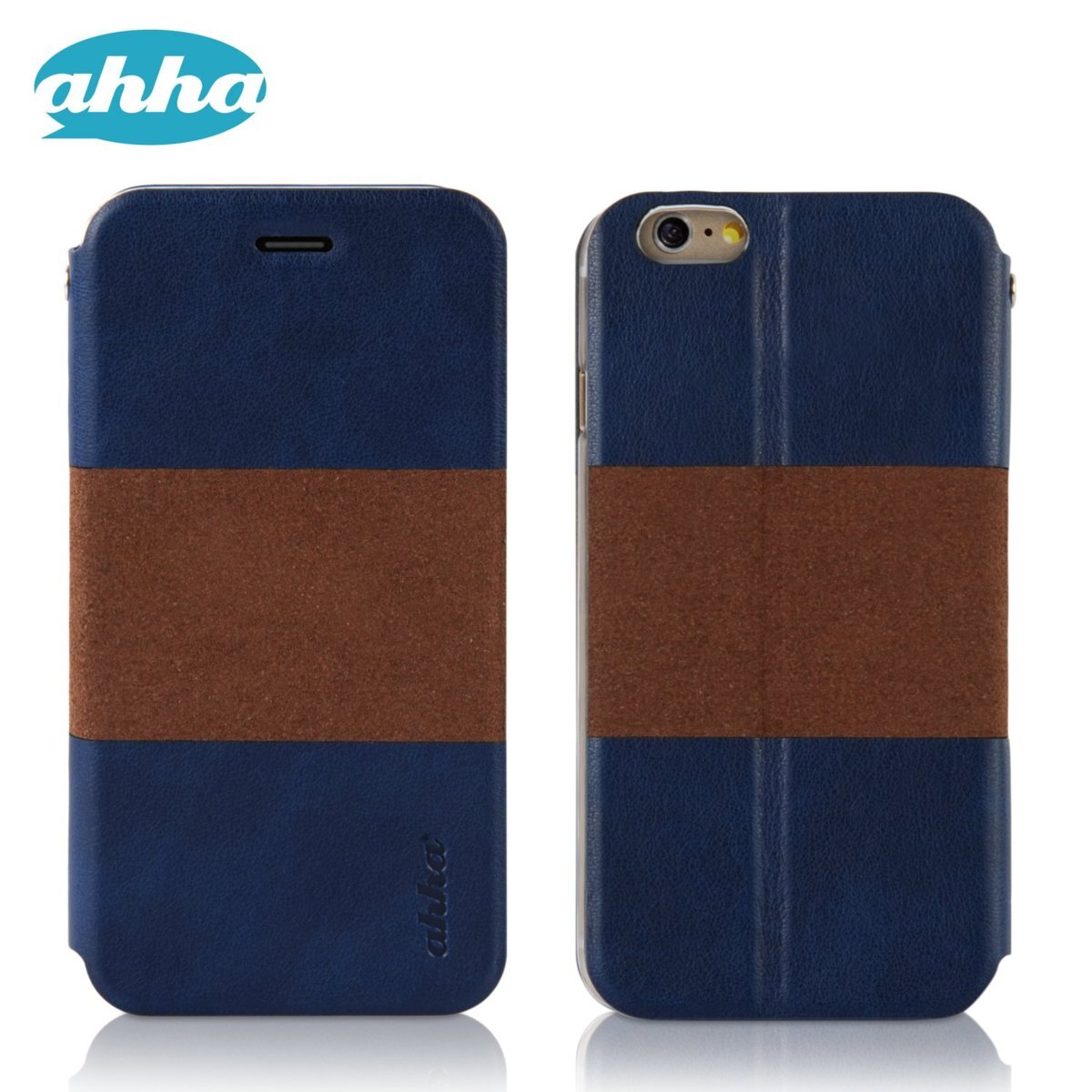 即決・送料込)【スリムな手帳型ケース】ahha iPhone6s Plus/6 Plus Fashion Flip Case ROCHA Ocean Blue_画像1