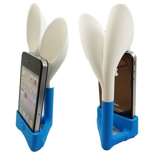 即決・送料込)【電力が必要ないスピーカースタンド】Qric iPhone 4S/4 SOUND STAR Speaker Dock Stand Blue_画像2