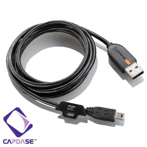 即決・送料込)【充電・データ通信用ケーブル】CAPDASE Sync & Charge Cable USB-miniUSB for HTC / BlackBerry_画像1