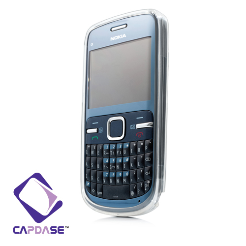 即決・送料込)【2種の素材を使ったケース】CAPDASE Nokia C3 Soft Jacket Fuze クリアー/クリアー_画像2