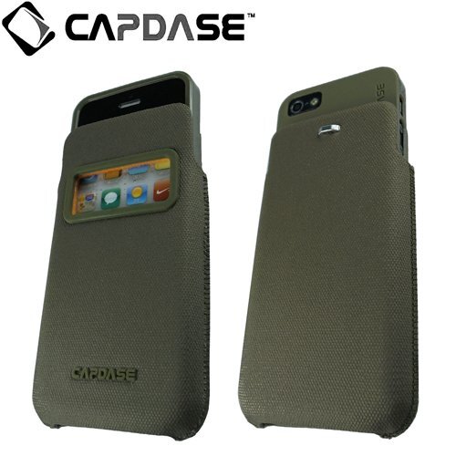 即決・送料込)【ソフト&ポケットケースのセット】CAPDASE iPhone SE(第一世代)2016年発売/5s/5 Value Set Posh Solid Green_画像3