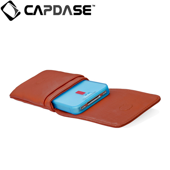即決・送料込) CAPDASE スマートフォン 汎用ケース Novo Pocket Crossi Flip with Lanyard Brown NP00P118A-B108_画像3