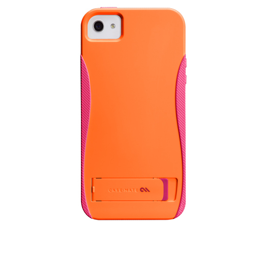 即決・送料無料)【スタンド機能付きケース】Case-Mate iPhone SE(第一世代,2016)/5s/5 POP! with Stand Case Orange/Pink_画像1