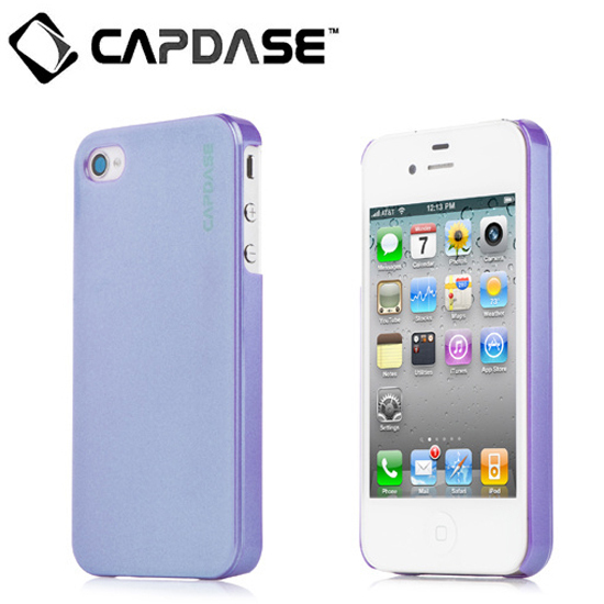 即決・送料込)【真珠のような表面加工のハードケース】CAPDASE iPhone 4S/4 Karapace Protective Case Pearl Purple_画像1