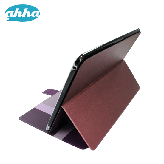 即決・送料込)【リバーシブルケース】ahha iPad Air 2 Dual Face Flip Case SYKES MIX Purple Checker/Metallic Red_画像8