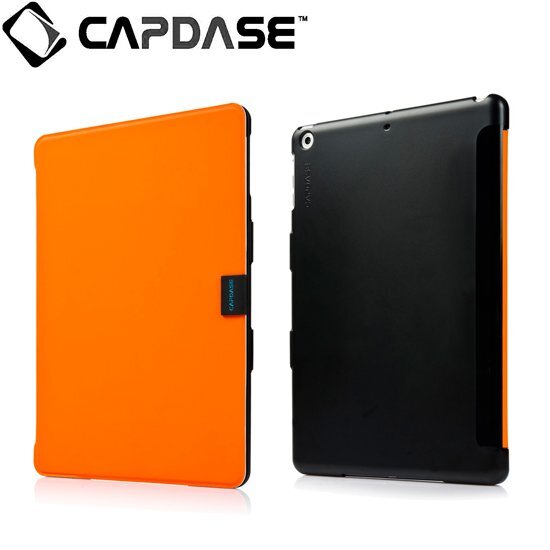 即決・送料込)【横開き型スタンド機能付きケース】CAPDASE iPad Air 用 Karapace Jacket Sider Elli Orange/black_画像1