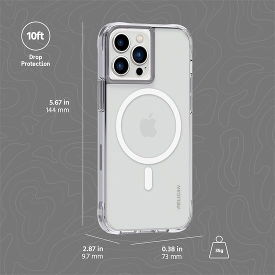 即決・送料込)【Pelican】iPhone 13 Pro Max Case Clear with Screen Protector【Magsafe対応耐衝撃ケースと液晶保護ガラスのセット】_画像3