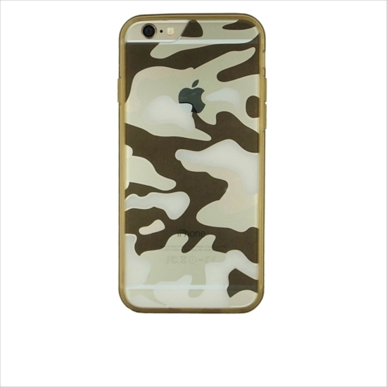 即決・送料込)【迷彩ケース】GauGau iPhone6s/6 Camouflage Hybrid Clear Case Bronze_画像1