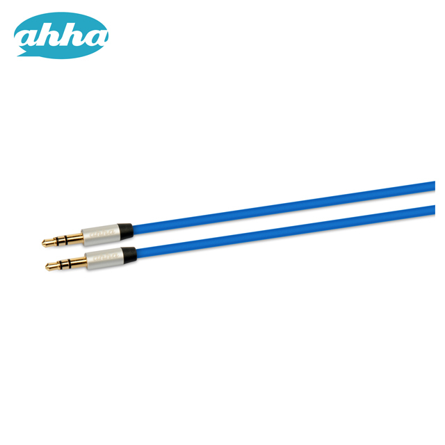 即決・送料込)【スマートフォンからスピーカー等に接続するケーブル】ahha Audio Cable 1M Turbo Blue_画像3