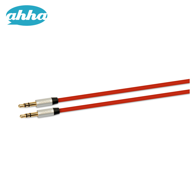 即決・送料込)【スマートフォンからスピーカー等に接続するケーブル】ahha Audio Cable 1M Champion Red_画像3