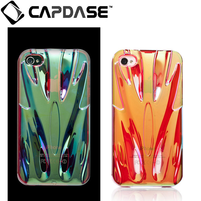 即決・送料込)【色が変化するハードケース】CAPDASE iPhone 4/4S Karapace Jacket: Xtreme Shimma Gold/Red_画像1