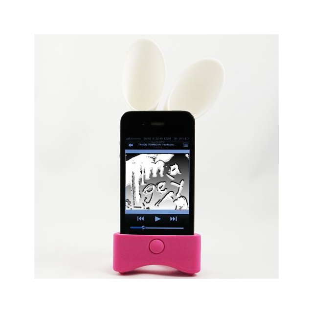 即決・送料込)【無電源スピーカースタンド】Qric iPhone 4S/4 SOUND STAR Speaker Dock Stand Pink_画像1