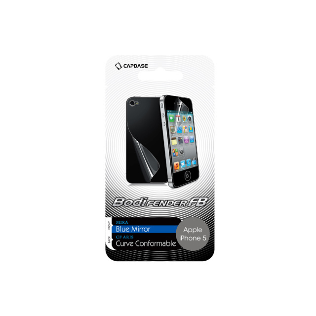 即決・送料込) CAPDASE iPhone5 BodiFender FB 液晶保護フィルム「Blue Mira」・本体保護フィルム「CF ARIS」セット_画像1