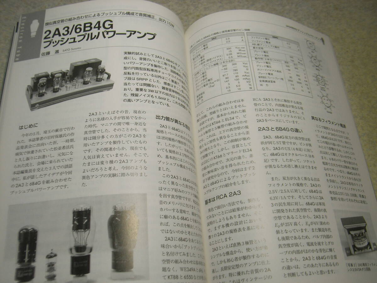 無線と実験　2011年9月号　特集＝自作派のためのパソコンのオーディオへの応用　2A3/6B4GPP KT66シングル各真空管アンプの製作_画像8