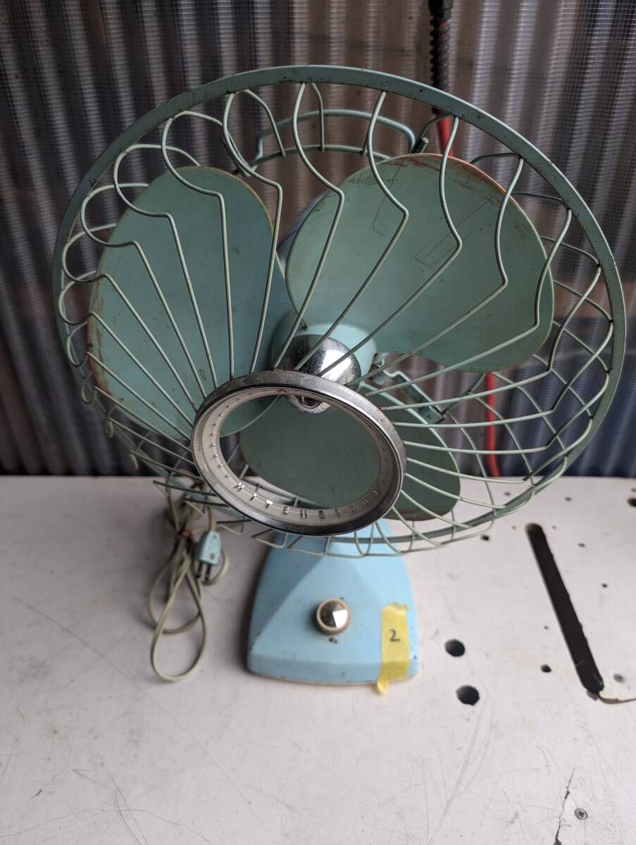 T*2*S: Mitsubishi electric fan Showa Retro antique present condition goods 