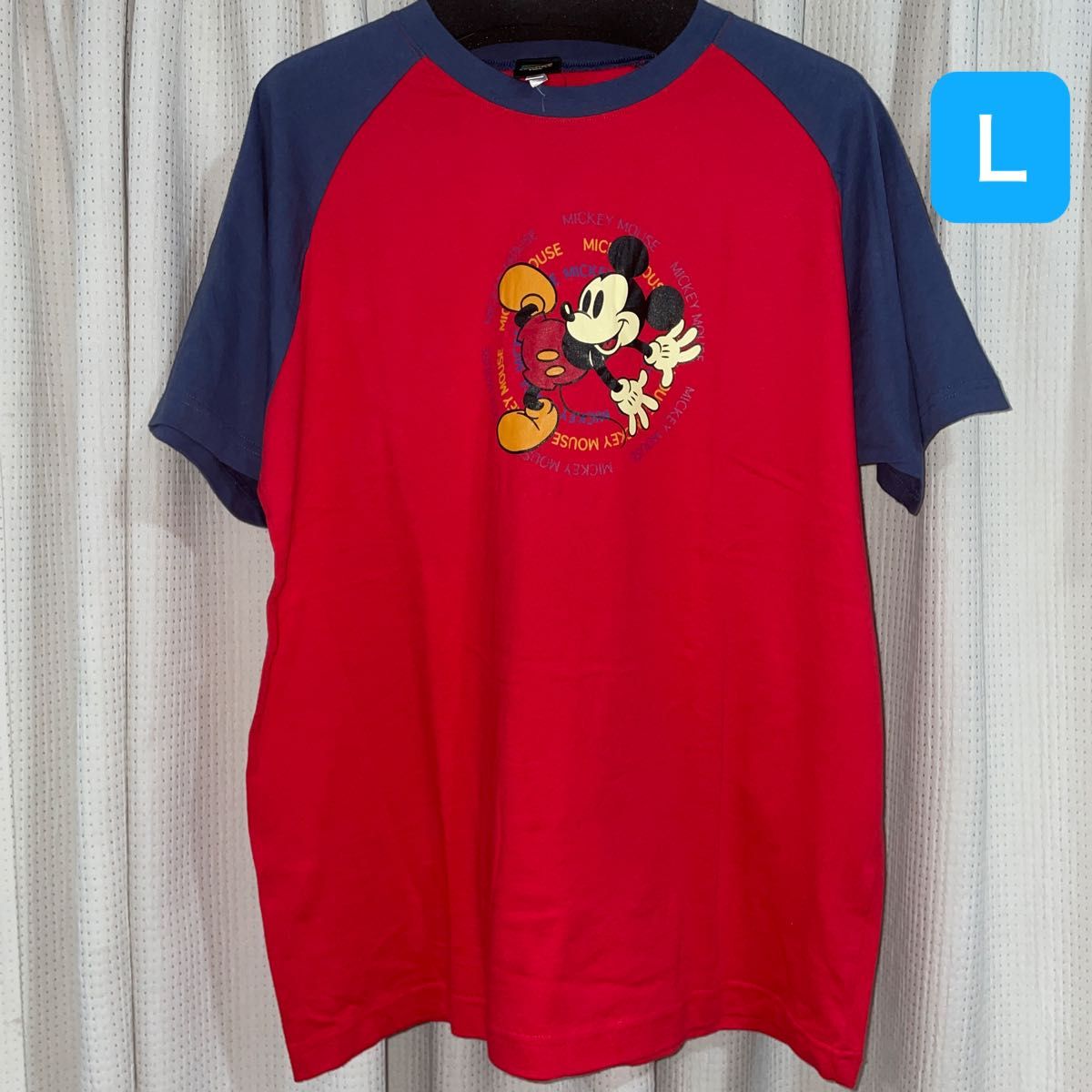 Tシャツ　ミッキーマウス　赤　紺色