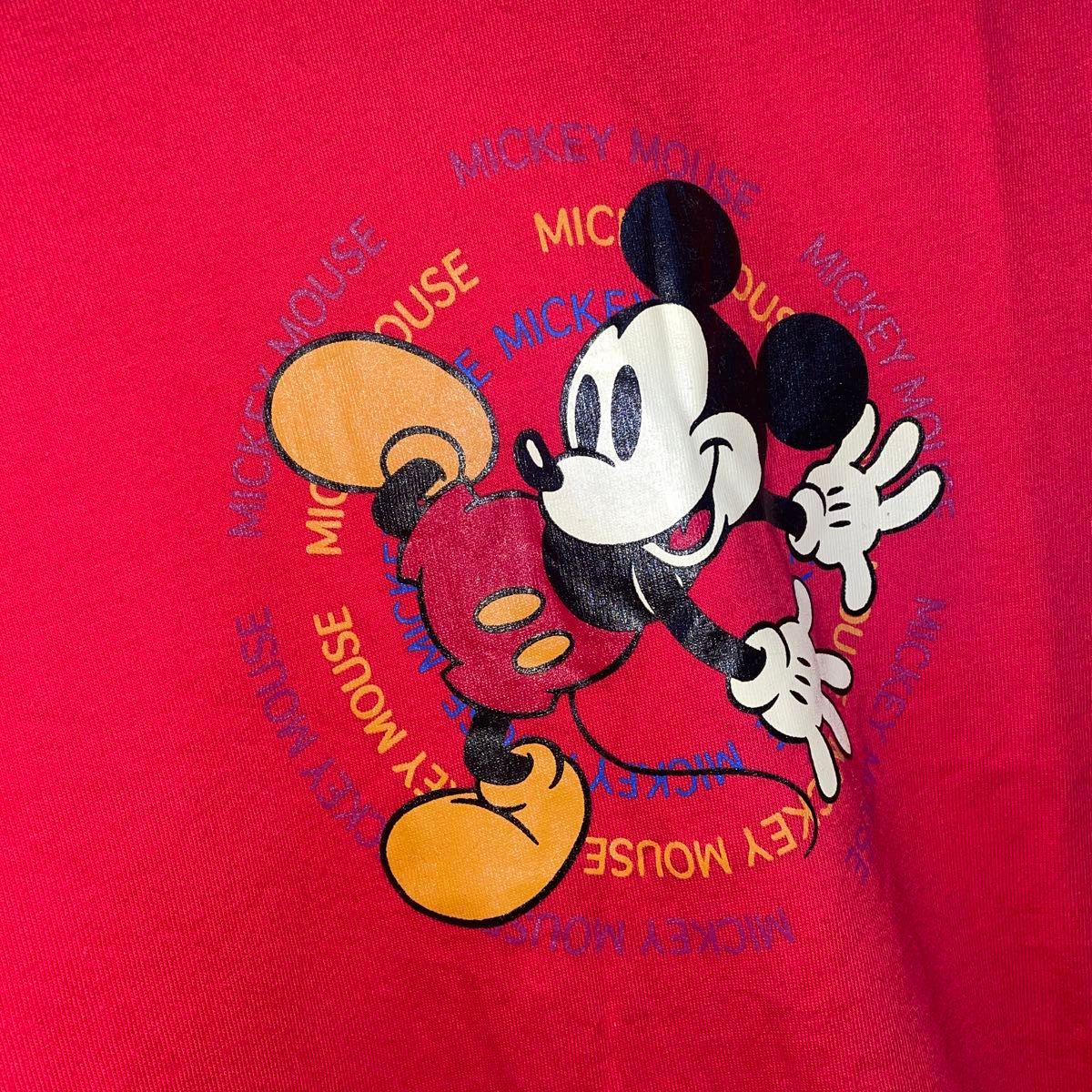 Tシャツ　ミッキーマウス　赤　紺色