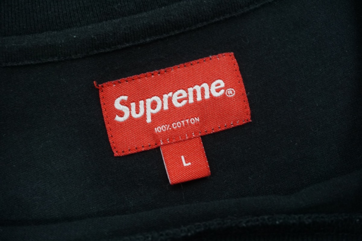 美品 正規 22SS Supreme シュプリーム Small Box logo Tee スモール ボックス ロゴ 半袖 Tシャツ カットソー 黒 L 本物 407Oの画像5