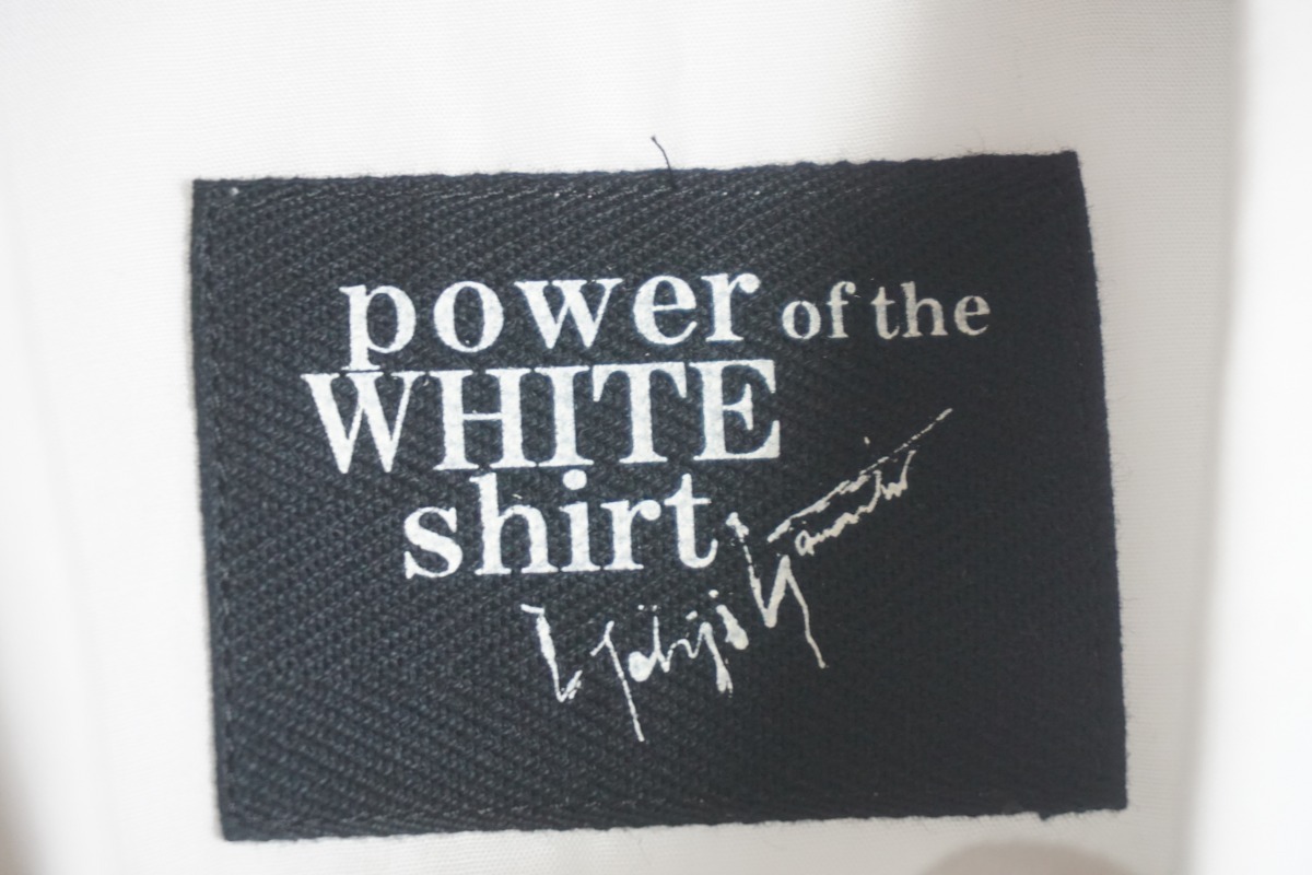 極美品 23SS POWER of the WHITE shirt YOHJI YAMAMOTO POUR HOMME ヨウジヤマモト アレンジカラー 半袖 シャツ PZ-B14-201白4本物1115N▲_画像6
