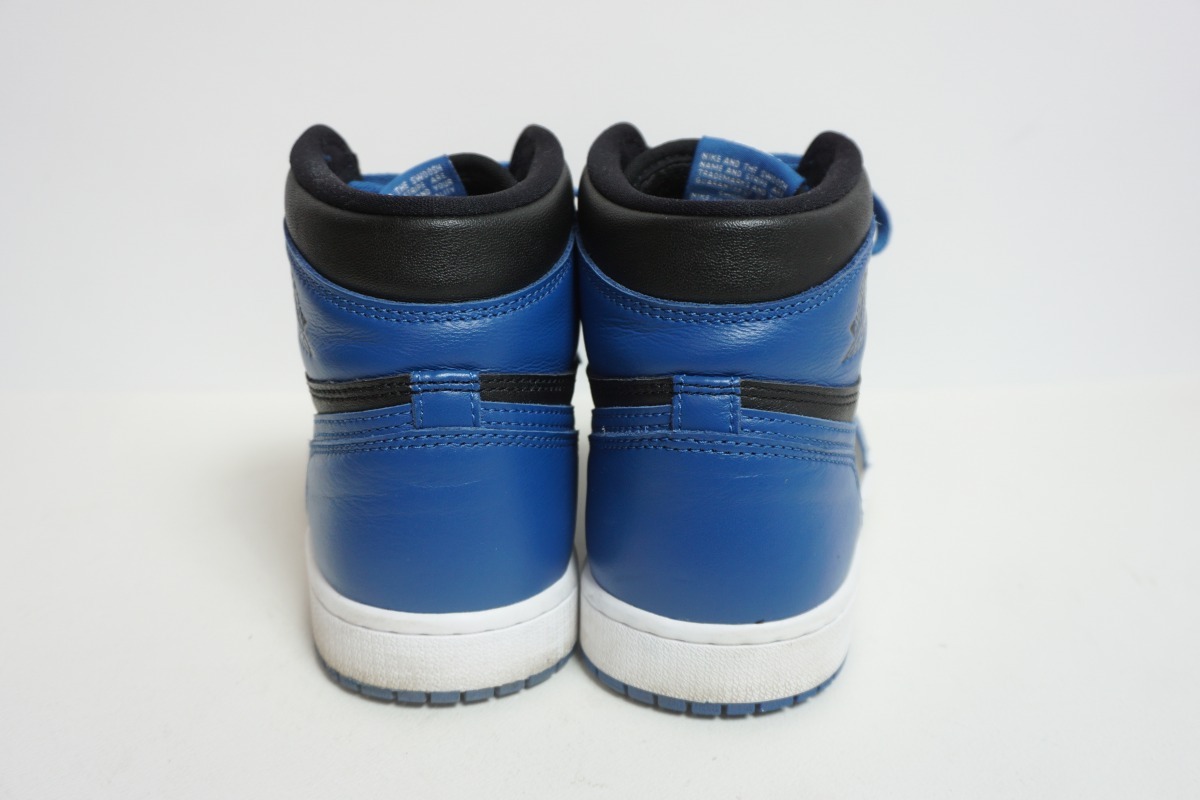 美品 NIKE ナイキ AIR JORDAN 1 RETRO HI OG エアジョーダン Dark Marina Blue ダークマリーナブルー AJ1 555088-404 黒青26cm本物 514O▲_画像6