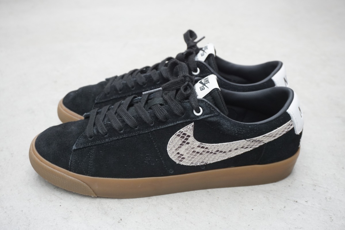 美品 NIKE ナイキ × WACKO MARIA ワコマリア SB ZOOM BLAZER LOW GT QS ズーム ブレーザー スニーカー DA7257-001 黒28.5cm本物 512O_画像4