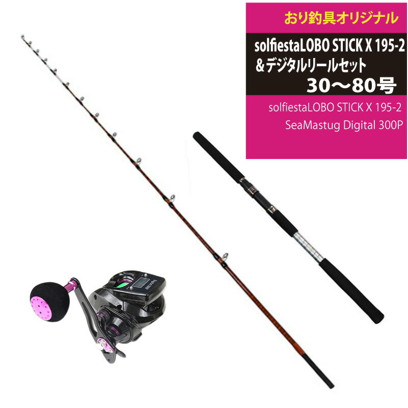 solfiesta LOBO STICK X 195-2(30-80号)+SeaMastug Digital 300P solfiesta LOBO STICK X 195-2(30-80号)+SeaMastug Digital 300P