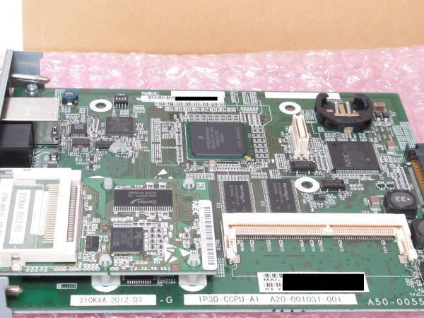 ‖新品未使用‖NEC ビジネスフォン主装置 AspireX CPUAユニット【型番 : IP3D-CCPU-A1】未使用品 1基 現品限定 純正品 予備用_画像3